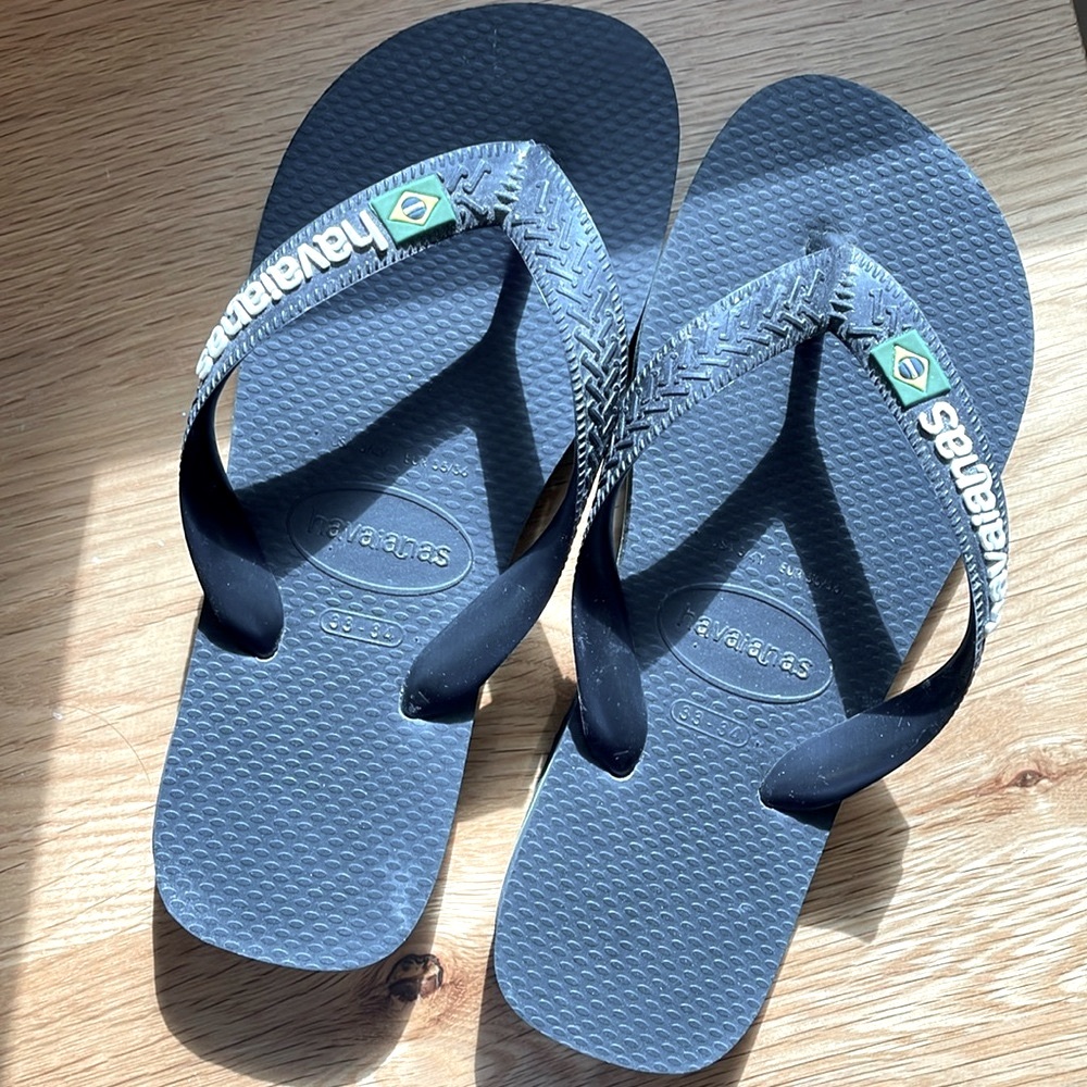 Kids Havaianas Brazil classic flip flops